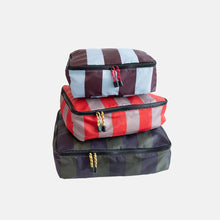Load image into Gallery viewer, Multi-Stripe Set of 3 Packing Cubes