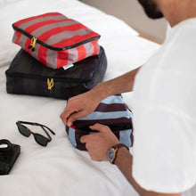 Load image into Gallery viewer, Multi-Stripe Set of 3 Packing Cubes