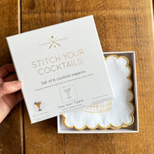 Load image into Gallery viewer, Stitch Your Cocktail Napkins - Cocktail Embroidery Kit