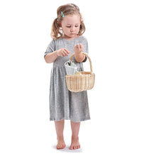 Load image into Gallery viewer, Tender Leaf Wicker Shopping Basket with Flowers & Groceries