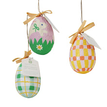 Load image into Gallery viewer, Recycled Cotton Hanging Eggs - Set of 3