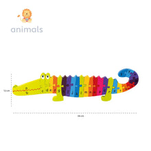 Load image into Gallery viewer, Crocodile Alphabet Wooden Puzzle