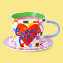 Load image into Gallery viewer, Coffee Club Cup &amp; Saucer Set
