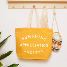 Load image into Gallery viewer, Sunshine Appreciation Society - Yellow Canvas Tote Bag
