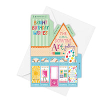Load image into Gallery viewer, Art Gallery Birthday Card – 3D Slot Together Card
