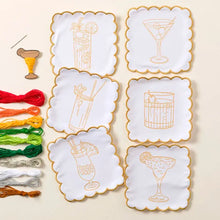 Load image into Gallery viewer, Stitch Your Cocktail Napkins - Cocktail Embroidery Kit

