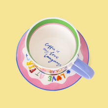 Load image into Gallery viewer, Coffee Club Cup &amp; Saucer Set

