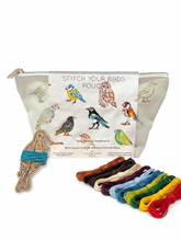 Load image into Gallery viewer, Stitch Your Birds Zip Pouch - Embroidery Kit
