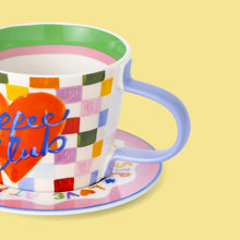 Load image into Gallery viewer, Coffee Club Cup &amp; Saucer Set
