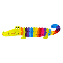 Load image into Gallery viewer, Crocodile Alphabet Wooden Puzzle
