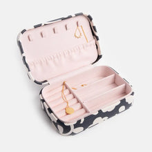 Load image into Gallery viewer, Charcoal Mono Flower Jewellery Box
