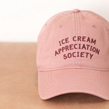 Load image into Gallery viewer, Ice Cream Appreciation Society - Cotton Baseball Cap - Dusty Rose

