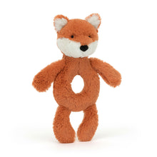 Load image into Gallery viewer, Bashful Fox Cub Ring Rattle
