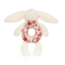 Load image into Gallery viewer, Blossom Cream Bunny &#39;Berry&#39; Ring Rattle
