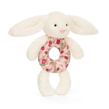 Load image into Gallery viewer, Blossom Cream Bunny &#39;Berry&#39; Ring Rattle
