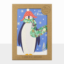 Load image into Gallery viewer, Penguin, Charity Christmas Cards - pack Of 5
