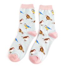 Load image into Gallery viewer, Garden Birds Socks Pale Blue
