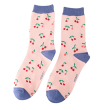 Load image into Gallery viewer, Ladies Socks - Mini Cherries (UK 3-7)

