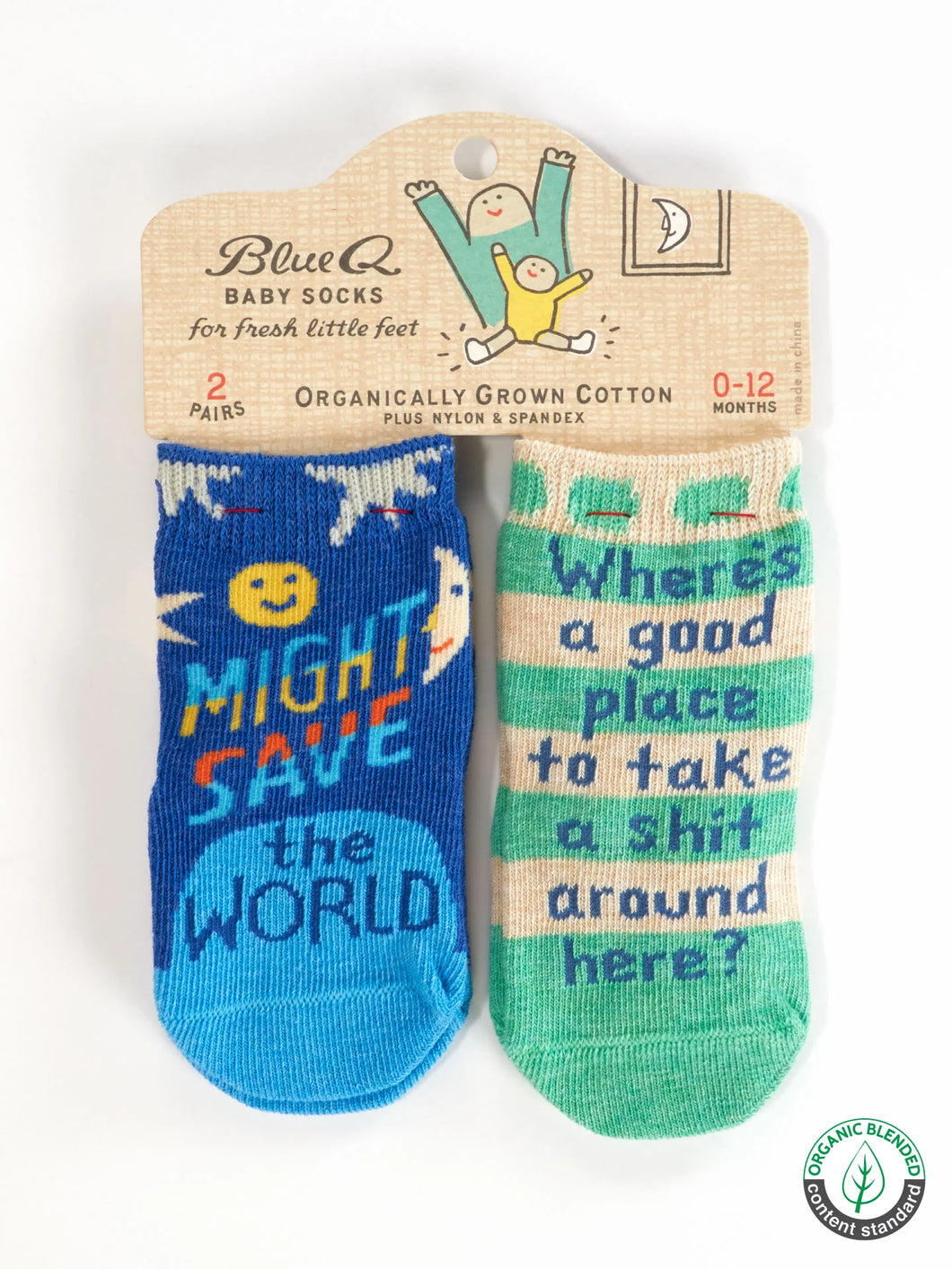 Might Save The World/ Where's A Good Place To Take A Shit Around Here? Baby Socks 0-12 Months