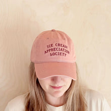 Load image into Gallery viewer, Ice Cream Appreciation Society - Cotton Baseball Cap - Dusty Rose
