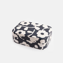 Load image into Gallery viewer, Charcoal Mono Flower Jewellery Box

