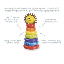 Load image into Gallery viewer, Lion Wooden Stacking Ring
