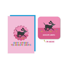 Load image into Gallery viewer, Absolute Lunatic Coaster Card
