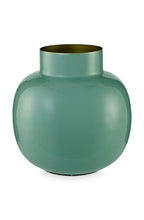 Load image into Gallery viewer, Pip Studio Round Metal Vase green 25 cm
