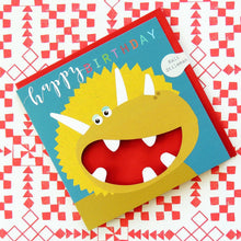 Load image into Gallery viewer, Happy Birthday - Laser Cut Dinosaur Card
